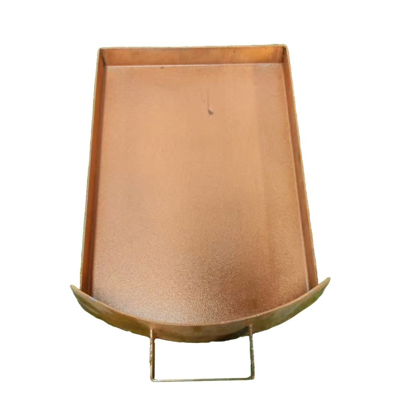 Gratar pe lemn cu plita mare de gatit, depozitare lemne, otel corten de 2mm, diametru 100 sau 85 cm, Ruginiu, Infinity Glow