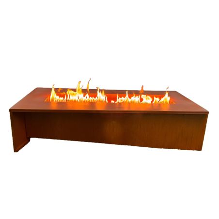 Semineu pe gaz CNG, valva de pornire si reglare flacara, otel corten de 2 mm,  150x70x35 cm, Luxora