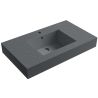 Lavoar Elsa, compozit mineral, montaj pe blat sau suspendat, Antracit Mat, finisaj Ardezie, 80-100x 49.2-53 cm