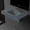 Lavoar Elsa, compozit mineral, montaj pe blat sau suspendat, Antracit Mat, finisaj Ardezie, 80-100x 49.2-53 cm