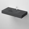 Lavoar Elsa, compozit mineral, montaj pe blat sau suspendat, Antracit Mat, finisaj Ardezie, 80-100x 49.2-53 cm