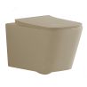 Vas WC Rimless, Jasmine Mat, Power Color,  montaj suspendat, capac duroplast slim soft-close inclus, Alfonso