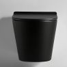 Vas wc, Negru Mat, Power Color, montaj suspendat, capac duroplast, 51x36 cm, ceramica sanitara, Toledo