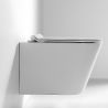 Vas wc, Alb lucios, montaj suspendat, 51x36 cm, capac duroplast, ceramica sanitara, Toledo