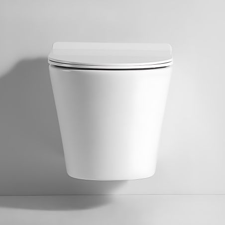 Vas wc, Alb lucios, montaj suspendat, 51x36 cm, ceramica sanitara, Toledo