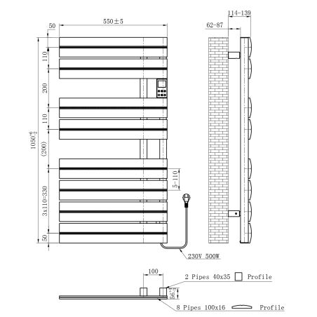 Calorifer portprosop electric cu ventilator integrat, 1500W, 230V, Alb, 3 trepte, termostat digital, 6 programe, 105x55, Reina