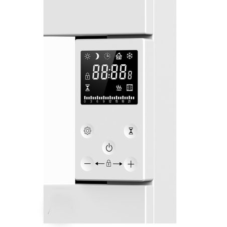 Calorifer portprosop electric, 500W, 230V, alb, 3 trepte de putere, termostat digital, 6 programe, 8 elementi, 105x55 cm, Reina