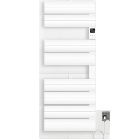 Calorifer portprosop electric, 500W, 230V, alb, 3 trepte de putere, termostat digital, 6 programe, 8 elementi, 105x55 cm, Reina