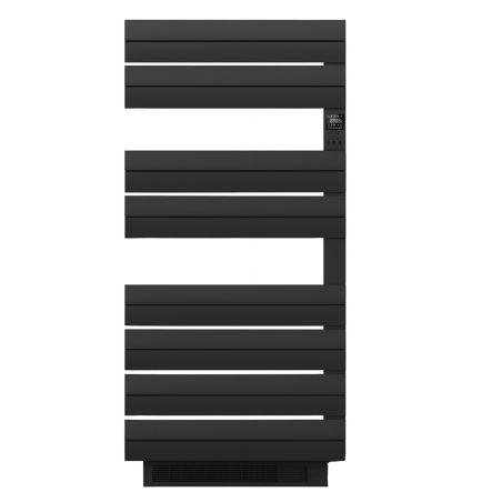 Calorifer portprosop electric cu ventilator integrat, 1500W, 230V, Negru Mat, 3 trepte, termostat, 6 programe, 105x55 cm, Reina