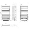 Calorifer portprosop electric cu ventilator integrat, 1500W, 230V, Negru Mat, 3 trepte, termostat, 6 programe, 105x55 cm, Reina