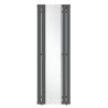 Calorifer decorativ din otel cu oglinda, Antracit, 4 elementi, 593 W, dimensiune 180x60 cm, Malvina Calorifer decorativ din otel cu oglinda, Antracit, 4 elementi, 593 W, dimensiune 180x60 cm, Malvina