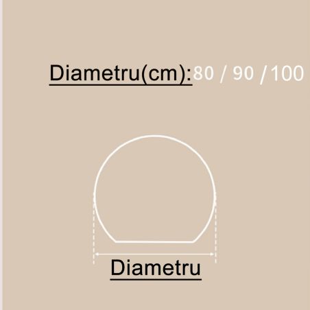 Oglinda smart Led, 5 mm, dezaburire, buton touch, 3 Culori, diametru: 80,90,100 cm, Orbis