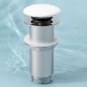 Ventil cu sau fara preaplin, capac ceramic, sistem Push Up, otel, Alb/Crom, Nova Ventil cu sau fara preaplin, capac ceramic, sistem Push Up, otel, Alb/Crom, Nova