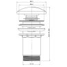 Ventil cu sau fara preaplin, capac ceramic, sistem Push Up, otel, Alb/Crom, Nova Ventil cu sau fara preaplin, capac ceramic, sistem Push Up, otel, Alb/Crom, Nova