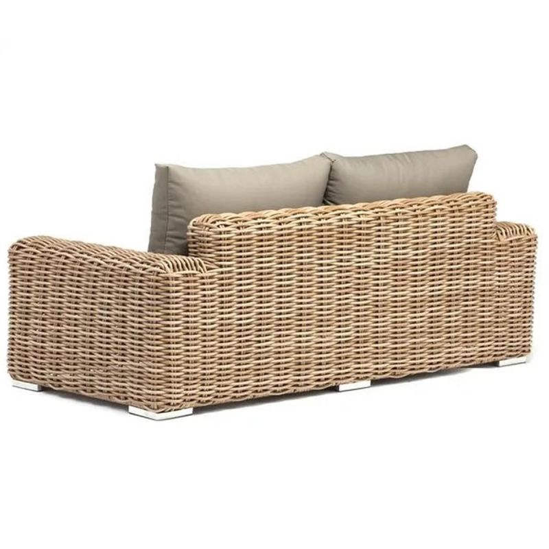 Set mobilier, terasa sau gradina, canapea, 2 fotolii , masuta de cafea, cadru aluminiu, poliratan, Augusta