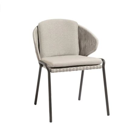 Set mobilier terasa sau gradina, 6 persoane, masa cu blat din aluminiu, scaune cu perne incluse, poliratan, Roma