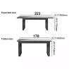 Set mobilier terasa sau gradina, 6 scaune, masa extensibila, aluminiu si impletitura tip funie, Riga