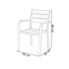 Set mobilier din aluminiu , masa  cu blat din WPC, 4 scaune, pentru terasa sau gradina,Eliza