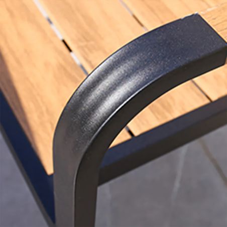 Set mobilier din aluminiu , masa  cu blat din WPC, 4 scaune, pentru terasa sau gradina,Eliza