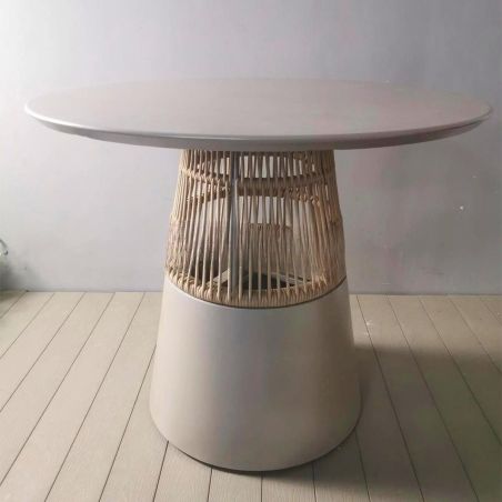 Set mobilier terasa sau gradina,  masa si 4 scaune, cadru aluminiu si impletitura de poliratan, June