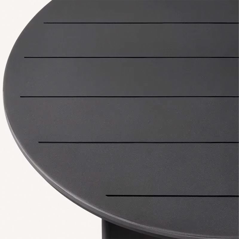 Set mobilier de 4 persoane, terasa sau gradina, aluminiu, masa rotunda si 4 scaune, tesatura din 100% Olefin, Costa Rica