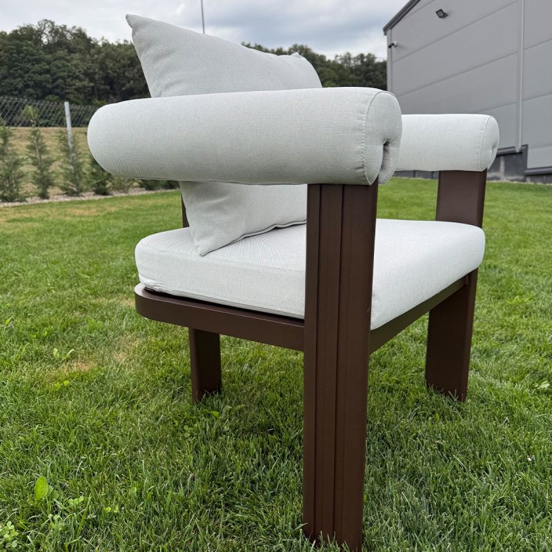 Set mobilier de 8 persoane, gradina sau terasa, aluminiu, masa 214x102 cm + 8 scaune, tesatura 100 % Olefin, Bora Bora