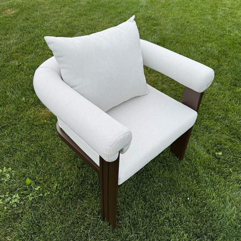 Set mobilier de 6 persoane, gradina sau terasa, aluminiu, masa 214x102 cm + 6 scaune, tesatura 100% Olefin, Bora Bora