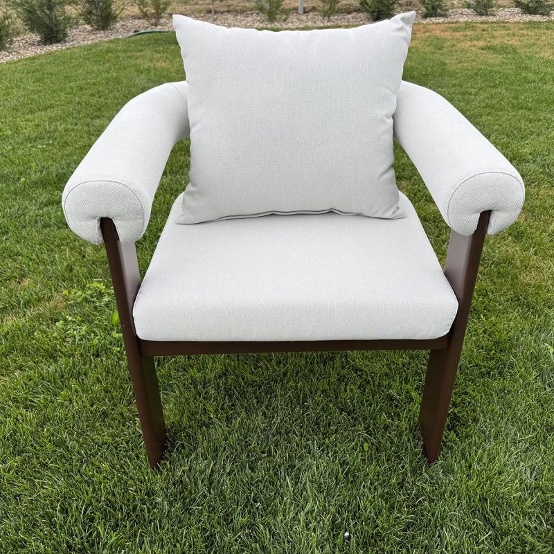 Set mobilier de 6 persoane, gradina sau terasa, aluminiu, masa 214x102 cm + 6 scaune, tesatura 100% Olefin, Bora Bora