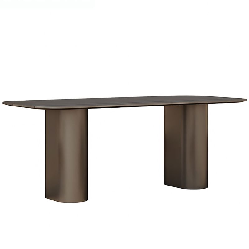 Set mobilier de 6 persoane, terasa sau gradina, aluminiu, masa robusta 214x100 cm + 6 scaune cu impletitura tip funie, Nova Luxe