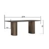 Set mobilier de 6 persoane, terasa sau gradina, aluminiu, masa robusta 214x100 cm + 6 scaune cu impletitura tip funie, Nova Luxe