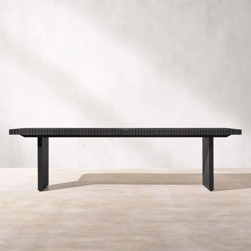 Set mobilier de 8 persoane, terasa sau gradina, aluminiu, masa 213x100 cm + 8 scaune,  tesatura 100% Olefin, Mykonos