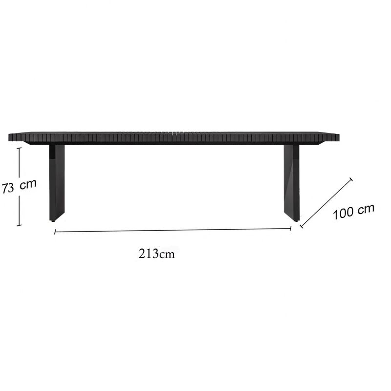 Set mobilier de 6 persoane, terasa sau gradina, aluminiu, masa 213x100 cm + 6 scaune, tesatura 100% Olefin, Mykonos