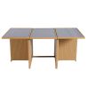 Set mobilier terasa gradina, Cub pliabil, masa cu blat de sticla, 6 scaune cu spatar rabatabil, 4 tabureti, Mauritius