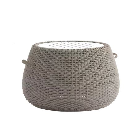 Set mobilier terasa gradina, 2 fotolii, canapea 3 locuri, masuta cafea, aluminiu, impletitura funie, perne verzi masliniu, NIKO