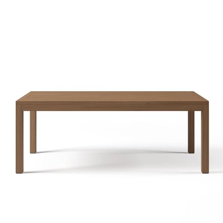 Set mobilier, terasa sau gradina, masa 150 cm + 6 scaune, lemn de Tec, impletitura tip funie, perne incluse, Gardenia