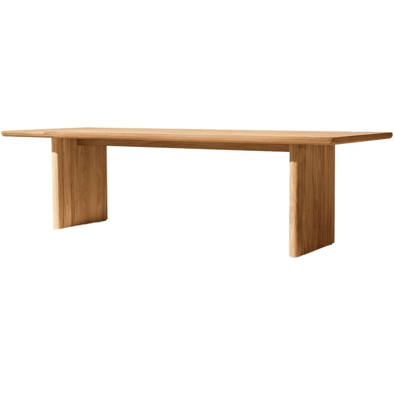 Set mobilier, terasa sau gradina, masa mare si 8 scaune, lemn de Tec integral, perne incluse, Primavera