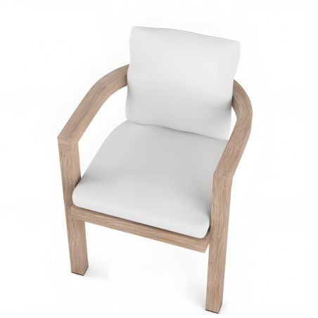 Set mobilier, terasa sau gradina, masa mare si 8 scaune, lemn de Tec integral, perne incluse, Primavera