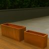 Jardiniera dreptunghiulara, otel corten de 2 mm, dimensiuni: 100x30x45 sau 120x40x55 cm, Bloom