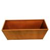 Jardiniera dreptunghiulara, otel corten de 2 mm, dimensiuni: 100x30x45 sau 120x40x55 cm, Bloom