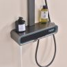 Sistem de dus cu termostat, afisaj Led temperatura, suport obiecte, 3 functii, suport, Gun Grey, Prisma