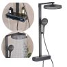 Sistem de dus cu termostat, afisaj Led temperatura, suport obiecte, 3 functii, suport, Gun Grey, Prisma