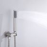 Sistem de dus, Nichel Mat, 2 functii, otel, baterie incastrata cu monocomanda, Fino