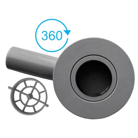 Rigola de dus, Sifon 360°, Negru Mat, otel SS304, dimensiuni: 60 sau 80 cm, Elegro