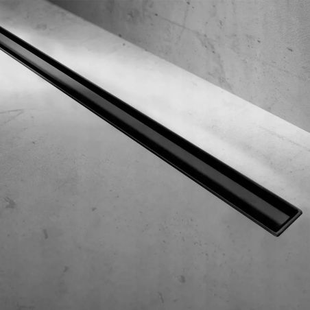 Rigola de dus, slim, Sifon 360° dimensiuni 60 sau 80 cm, otel SS304, Negru Mat, Rivela
