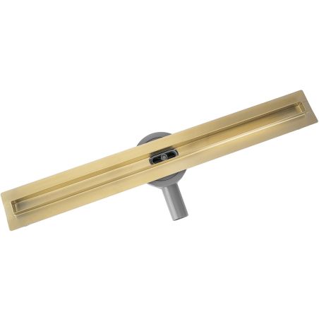 Rigola de dus, slim, Sifon 360°, dimensiuni 60 sau 80 cm, otel SS304, Auriu Mat, Rivela