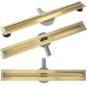 Rigola de dus, slim, Sifon 360°, dimensiuni 60 sau 80 cm, otel SS304, Auriu Mat, Rivela Rigola de dus, slim, Sifon 360°, dimensiuni 60 sau 80 cm, otel SS304, Auriu Mat, Rivela