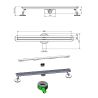 Rigola de dus, slim, Sifon 360°, dimensiuni 60 sau 80 cm, otel SS304, Auriu Mat, Rivela Rigola de dus, slim, Sifon 360°, dimensiuni 60 sau 80 cm, otel SS304, Auriu Mat, Rivela
