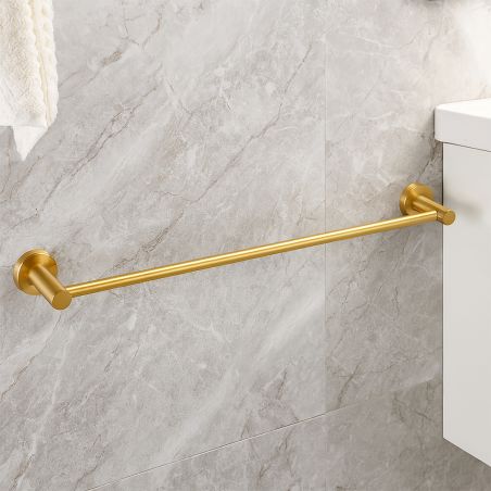 Suport prosoape, 57.5 cm, Auriu Mat, otel, design modern, Velvet