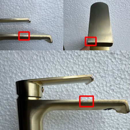 Baterie lavoar Hass Gold Resigilat, finisaj periat Auriu, galvanizat, montaj pe blat