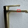 Baterie lavoar Hass Gold Resigilat, finisaj periat Auriu, galvanizat, montaj pe blat